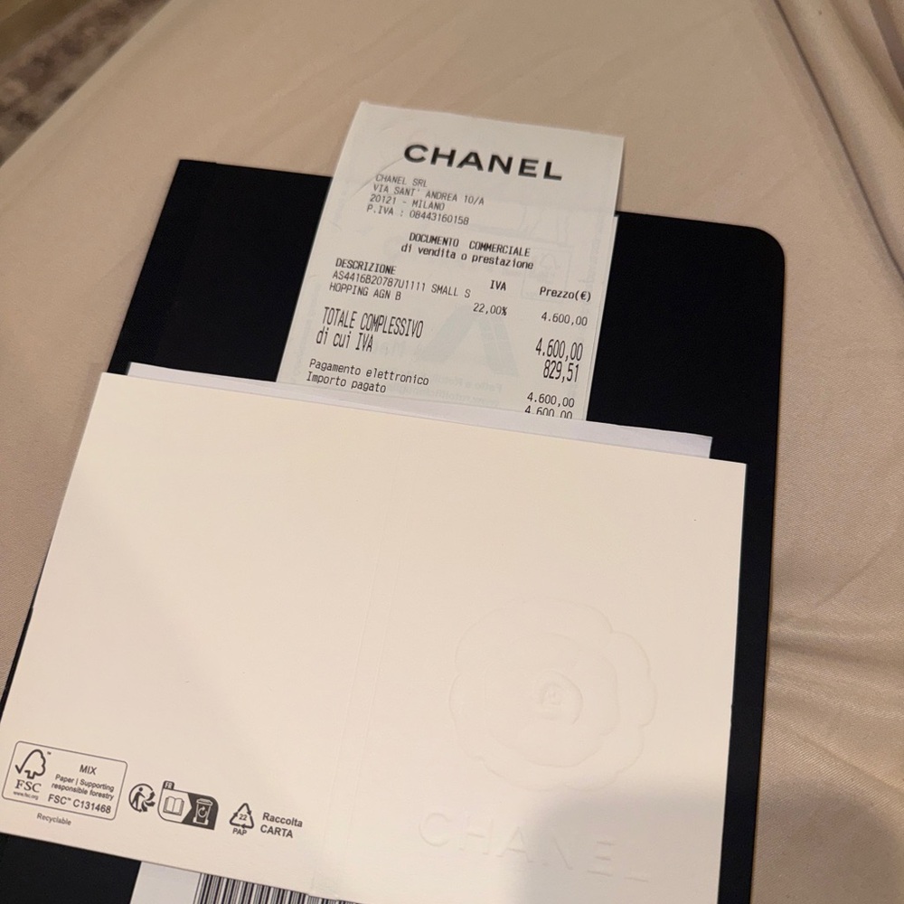 Chanel Small Shopping Bag with Quilted Leather and Chain Strap - Picture 4 of 4